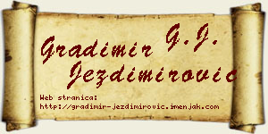 Gradimir Jezdimirović vizit kartica
